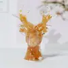 Artesanato com Cola para Pedras de Cristal Transfronteiriças Decorações de Galhos de Cervo de Natal Lembranças de Cabeça de Veado Quartzo Rosa Ametista