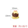 Miniatura de donut de fresa con huevo escalfado, juego de comida, accesorios de bricolaje, crema de pegamento, funda de teléfono, accesorios de resina al por mayor
