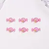 Pequeños accesorios de resina translúcida de colores de caramelo, decoraciones para uñas, pasadores para el cabello 3D DIY, accesorios para uñas vestibles, pequeñas flores de pedrería