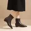 2026 Estilo Coreano Tendência Outono/Inverno Novas Botas Elegantes Simples com Zíper nas Costas Botas Femininas Fashionáveis Confortáveis Botas Emagrecedoras