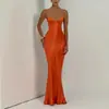 Vestido de sirena de ajuste slim de Amazon INS, vestido strapless minimalista de color liso estilo Ins con forma de corazón