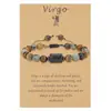 Pulseras Tejidas con Piedras Naturales de los Doce Signos del Zodíaco Transfronterizas Europeas y Americanas Nuevo Producto Pulsera Ajustable de Cuentas de Piedra Ojo de Tigre Set