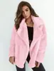 Amazon Ebay Moda Europea y Americana Otoño e Invierno Chaqueta Wish Solapa Sexy de Peluche Chaqueta Ajustada Piel para Mujer