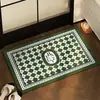 Tapete de Chão de Lama Diatomácea Absorção de Água Secagem Rápida Estilo Étnico Antiderrapante Tapete para Pés Banheiro Resistente à Sujeira Porta do Banheiro Tapete de Chão do Banheiro