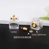 Colgante de Botella de Vidrio de Cristal con Tornillo de Gran Diámetro Sin Pegamento Colgante de Botella de Cabello Fetal DIY Collar de Botella de los Deseos de Cinabrio