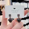 Pendientes Elegantes Retro de Circonita con Forma de Pétalo de Tres Hojas Nicho Combinan con Todo Estilo Étnico Antiguo Pendientes de Aguja de Plata Pendientes con Sentido del Diseño