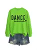 Dance Mama Amazon Ebay Site Independente Casual Simples Versátil Feminino Outono e Inverno Novo Moletom com Gola Redonda