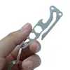 Clip de Llave de Bolsillo de Acero Inoxidable EDC Mini Herramienta Múltiple Abrebotellas Llave Hexagonal