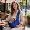 Bolso Bandolera para Mascotas Bolso para Gatos Portátil para Salidas Malla Transpirable Bolso para Perros Bolso de un Solo Hombro Ajustable para Gatos y Perros dentro de 15 catties
