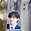 Jintaiheng fundo branco acrílico dupla face chaveiro mochila escolar pingente suporte imagem periférica TikTok mesmo estilo