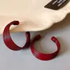 Pendientes de Gota de Aceite Serie Roja Ankora Moda Otoño e Invierno Estilo Casual Pendientes de Lujo Ligero Pendientes de Gama Alta para Mujer