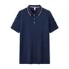 Playeras tipo Polo de Seda de Morera Personalizadas, Uniformes de Trabajo con Impresión de Logo, Cuellos Bloqueados por Color, Camisas Publicitarias de Manga Corta, Ropa de Trabajo Corporativa