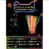 Bastões Fluorescentes Grudam nas Roupas, Bastões Coloridos Fluorescentes Brilhantes para Crianças, Pulseiras Luminosas Coloridas com Luz Prata para Festa