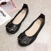 [Border Live Supply] Comercio Exterior Primavera y Otoño Zapatos Planos Casuales para Mujer Zapatos Planos Suela Suave Talla Grande Zapatos de Mujer 41 a 43