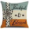 2026 Otoño Transfronterizo Acción de Gracias Funda de Cojín Estampada Calabaza Floral Cojín para Sofá Cojín de Mesita de Noche Cojín Ambiental