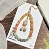 Colgante de Nudo de Bambú y Bodhi Multi-Precioso, Cadena de Cuerda para Muñeca, Colgante para Funda de Teléfono, Colgante para Bolso de Mujer, Llavero al por Mayor