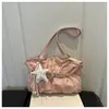 Bolsa tote estilo coreano com nuvens e estrelas, nova coleção feminina 2026, grande capacidade, bolsa de ombro, bolsa de ombro de nicho, bolsa para o dia a dia