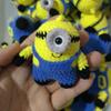 Muñeca de Monstruo de Tres Ojos Colgante de Lana Colgante Tejido a Mano Producto Terminado Muñeca de Ganchillo Hecha a Mano Colgante de Ganchillo Producto Terminado