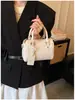 Bolso de mujer nuevo con estampado de lichi transfronterizo, simple y de alta calidad, adecuado para salir, bolso tipo almohada Boston, bolso de mano y bolso cruzado para mujer