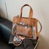 Bolsas Transparentes da Moda para Mulheres Primavera/Verão 2025 Nova Bolsa Transversal Versátil Bolsa de Mão Popular de Nicho Bolsa de Gelatina