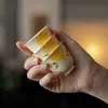 Taza de Té de Cerámica Amarilla Rosa Pintada a Mano de las Dinastías Tang y Song, Tamaño Pequeño, para Uso Doméstico, Taza Individual, Taza Pequeña, Juego de Té Kung Fu, Taza de Degustación