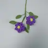 Buquê de Flores Artificiais Gardênia para Sala de Estar Acabado Tricotado à Mão Enfeites de Decoração para Casa Barraca Flores de Lã Gardênia