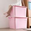 Caja de almacenamiento de plástico grueso con ruedas, caja de almacenamiento de ropa, colcha portátil, caja de almacenamiento de juguetes de gran tamaño