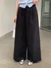 Yi Er Shan Super Modelador de Pernas Soltos Poá Moda Calças Casuais de Cintura Alta Wide-Leg Versátil Longo Feminino YE081