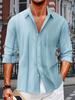 Camisa de manga larga con solapa y botonadura sencilla para hombre de Amazon, venta rápida transfronteriza entre Europa y Estados Unidos, primavera y otoño de 2024