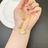 Popular Cadena para Clavícula Antigua Chapada en Oro con Diseño de Moda, Llena de Bendiciones, Collar de Bolsa de la Suerte, Joyería Versátil de Oro de Imitación Fabricante
