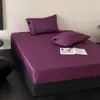 Lujo ligero de alta gama 100S color sólido algodón puro alta densidad algodón de fibra larga algodón puro sábana bajera funda de cama artículo individual sábana para cama de dormitorio pieza única