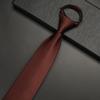 Corbata fácil para hombres ropa formal de negocios boda camisa cremallera sin nudo azul marino rojo vino fácil de tirar hombres