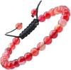 Pulseira Trançada com Contas Cristal Rosa Choque Olho de Tigre Amazonita Transfronteiriça Ajustável Colorida Pulseira de Contas Redondas Pulseira