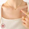 Cadena de Clavícula de Circonita, Material de Acero de Titanio, Collar de Oro Real de 18K, Joyería que No se Desvanece, Accesorio de Moda de Lujo Ligero de Nicho para Verano