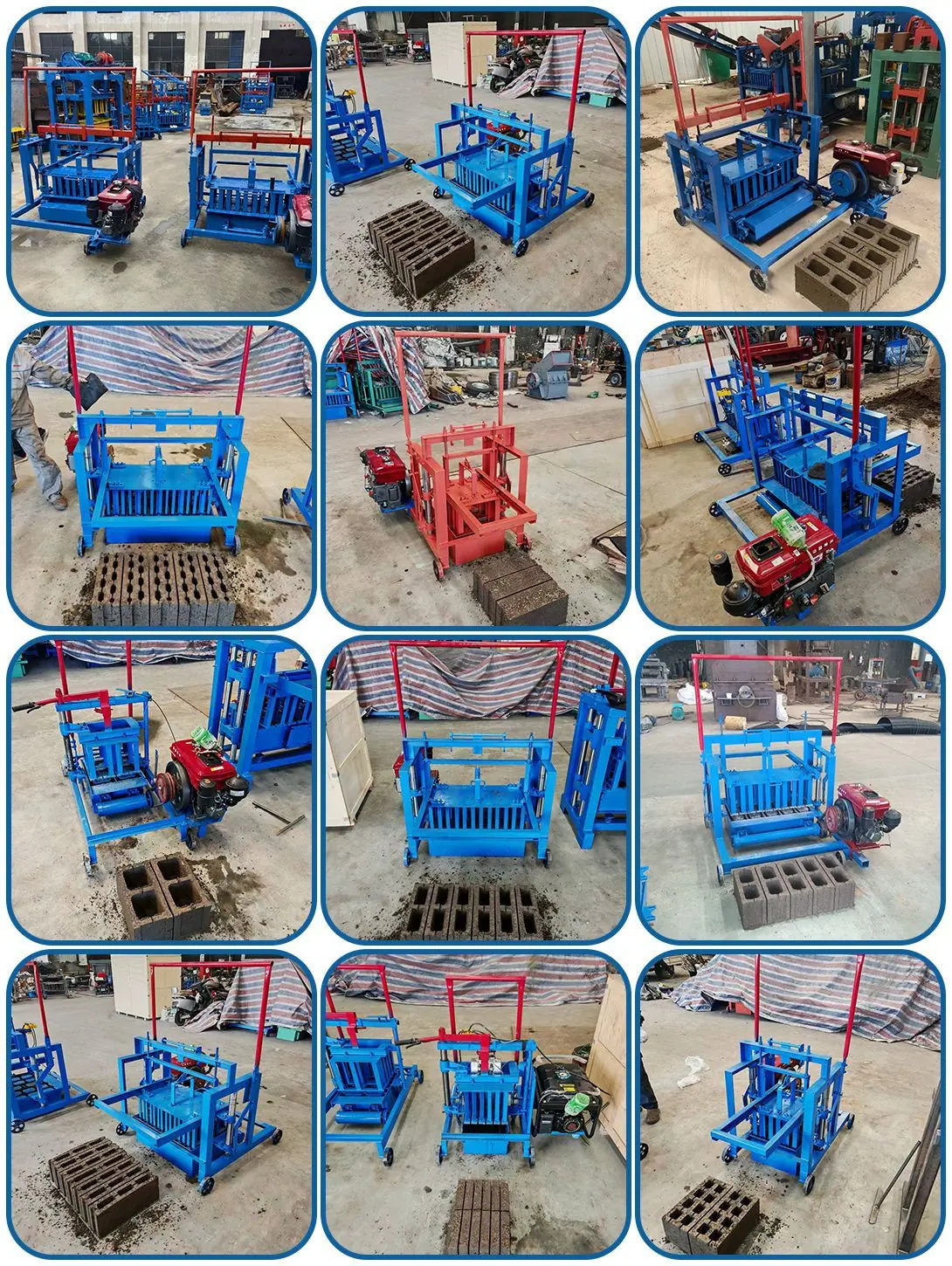 Diesel mobile brick machine real shot display