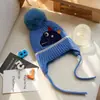 Chapéu de Pelúcia Pinguim Doce e Fofo Estilo Japonês para Crianças, Espessado e Quente para Outono e Inverno, Chapéu Versátil Protetor de Orelhas, Chapéu de Tricô Fofo
