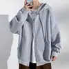 Cárdigan Personalizado 2023 Nuevo Pantalón con Bolsillo Canguro Otoño e Invierno Color Sólido Sudadera con Cremallera Versión Pública Holgada Americana Multicolor Opcional