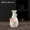 Jarrón Pequeño de Cerámica Hecho a Mano, Exquisito y Sencillo Jarrón de Cerámica Amasado a Mano Estilo Chino Nuevo, Adornos de Decoración para Escritorio del Hogar
