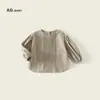Ropa de Otoño 2025 para Niños Nueva Ropa de Otoño para Niñas Estilo Coreano Moderno Popular Estilo Bosque Pastoral Camisas de Algodón con Mangas Abullonadas