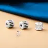 Cuentas Espaciadoras Retorcidas Vintage de Plata Pura 999, Accesorios de Semilla de Pasión, Cuentas Espaciadoras para Manualidades Hechas a Mano, Accesorios para Pulseras