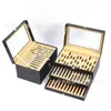 Caja de Almacenamiento de Joyería Lista para Usar Caja para Guardar Collares Maquillaje Bolígrafos Caja de Almacenamiento para Bolígrafos Caja de Exhibición de Joyería de Cuero Multicapa Colección de Bolígrafos