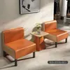 Sofá de espera para lojas de roupas, sofá de recepção de escritório individual sem braços, mesa e cadeiras de descanso e negociação para salão de beleza