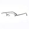 Gafas Danyang al por mayor Nuevo negocio Montura de gafas para hombre de media montura Montura de metal Montura de gafas de titanio con memoria ultraligera