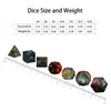 D6 D20 Piedra Natural Ágata India Juego de Dungeons and Dragons DND RPG Dados Multilado de Piedra Natural