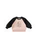 Frete Grátis Roupa Infantil Moletom Feminino Coleção Outono 2026 Estampa Graffiti Infantil Versátil Gola Redonda Manga Raglan Top para Criança Pequena