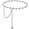 Moderna y de Alta Gama Cadena para Cintura de Mujer, Cadena de Cintura Ultra Brillante con Pedrería, Elegante Vestido Ajustado, Accesorio de Cadena para Ceñir la Cintura