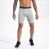 Calças de Compressão Europeias e Americanas de Alta Elasticidade, Leggings Esportivas de Secagem Rápida para Fitness, Shorts Leggings Esportivos de Cinco Pontos para Homens para Yoga e Pilates no Verão
