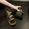 Outono 2026 Novo Estilo Vintage Sapatos Mary Jane com Fivela de Metal Solado Macio Planos Versáteis Sapatilhas