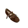 Zapatos Mary Jane de Moda para Mujer, Diseño de Moda Otoñal, Versátiles Zapatos de Salón Casuales Franceses con Lazo, Tacón Alto