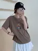 Envío Directo desde la Fábrica: Camiseta de Algodón Copo de Nieve de Verano, Cuello Redondo, Corte Delgado, Mangas Cortas Versátiles, Una Pieza Envío Directo